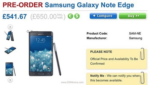 三星Galaxy Note Edge售价曝光