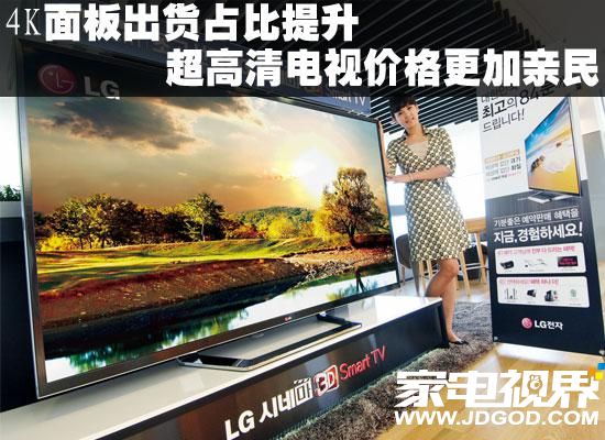 4K面板出货占比提升 超高清电视价格更加亲民