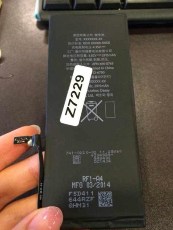 传5.5英寸iPhone命名为6L 电池2915毫安
