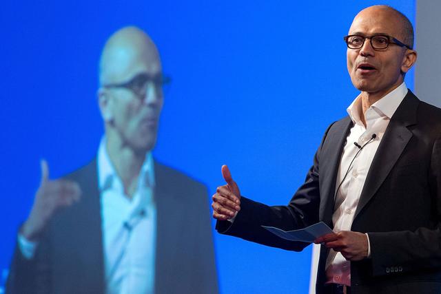 微软CEO纳德拉2014财年薪酬总额达8430万美元